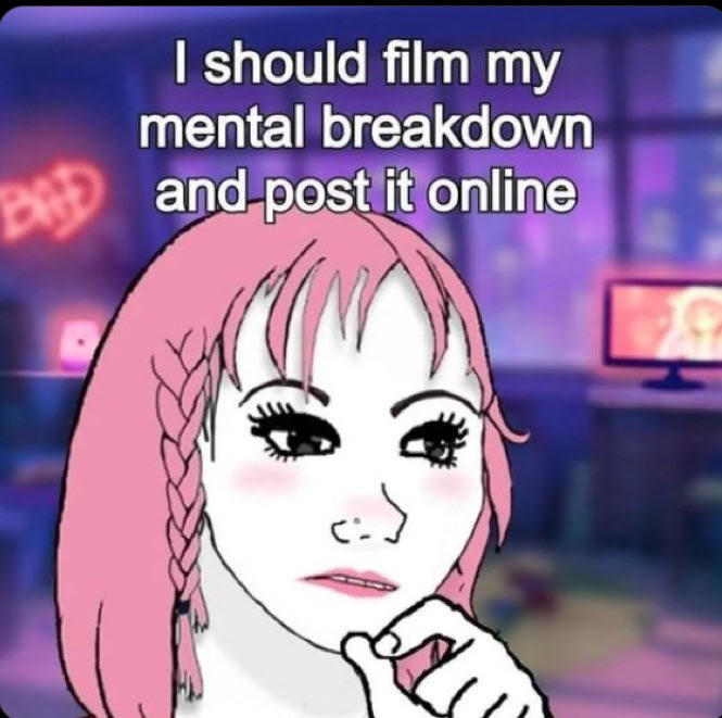 Meme about posters who gpo onloine and freak out.