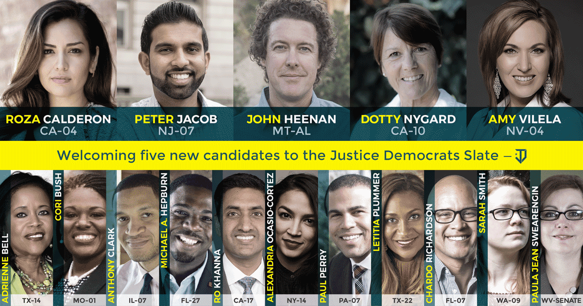 Photos of Justice Democrats.