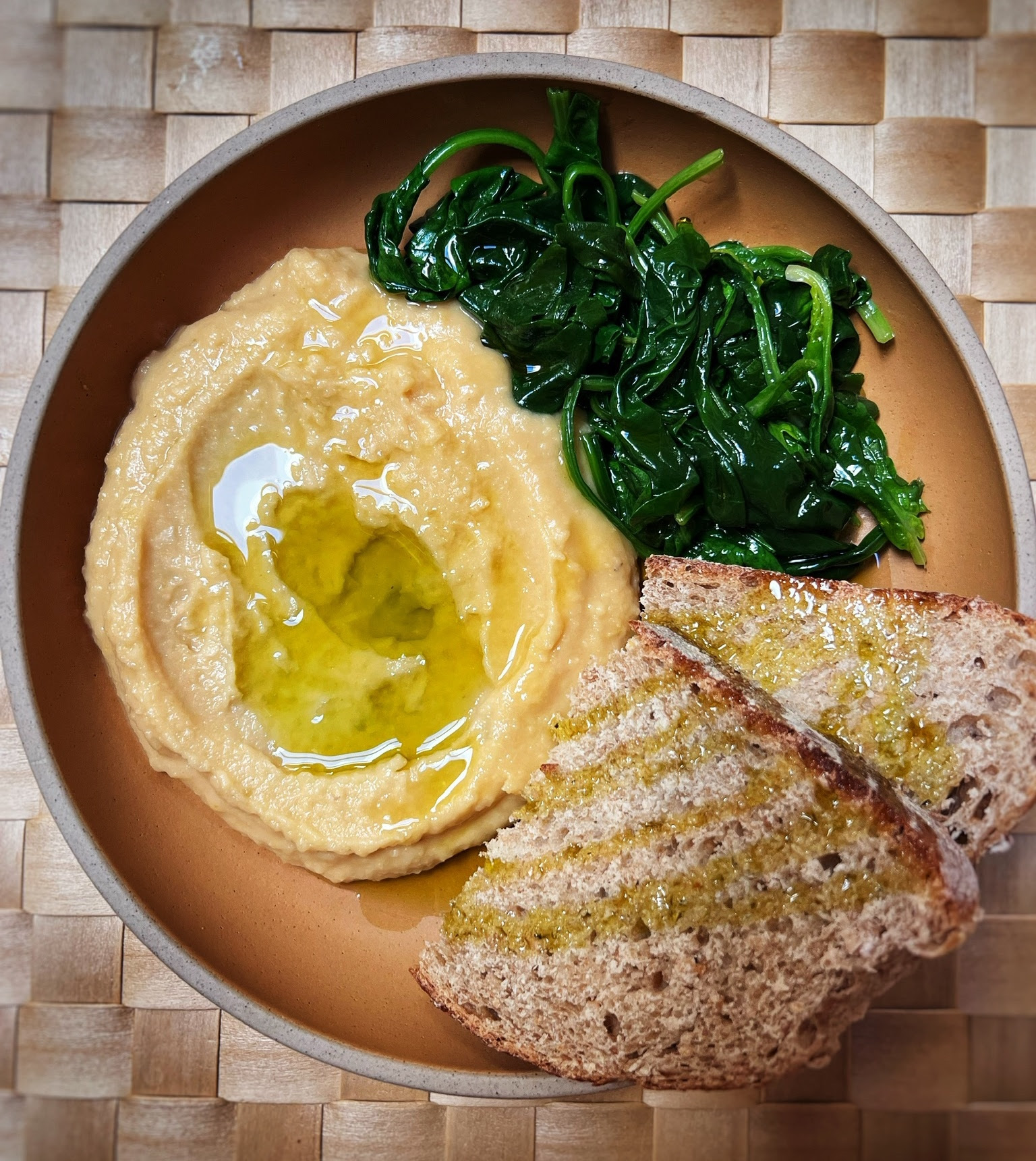 macco di fava with extra virgin olive oil