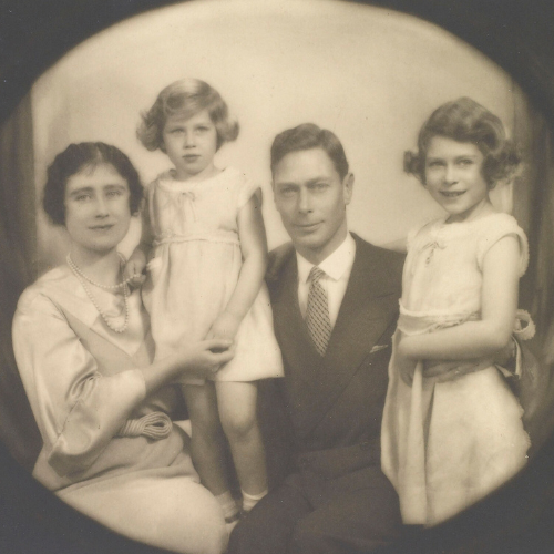 Portrait of George VI, Queen Elizabeth and Princesses Elizabeth and Margaret