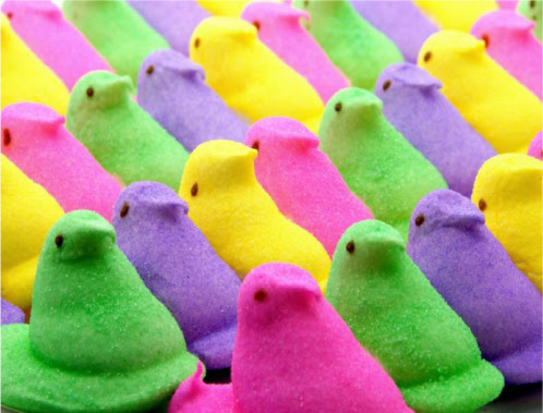 Photo of a variety of Peeps, the confection.