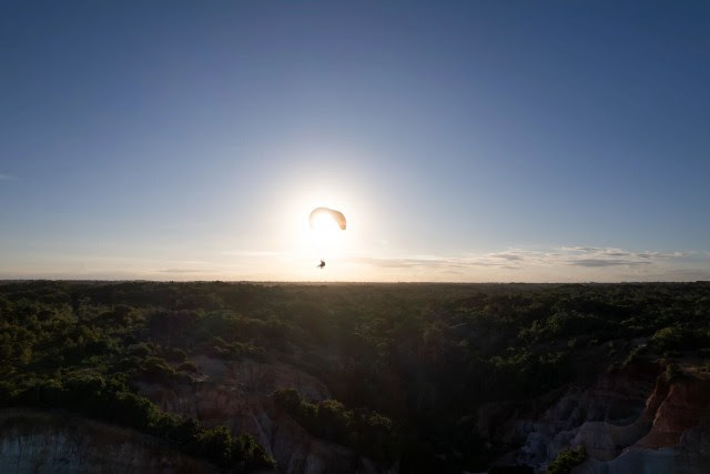 Imagem aérea da região da Lagoa Azul, na Bahia