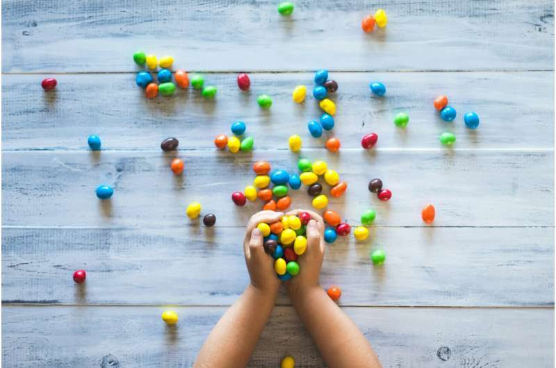 child with candy