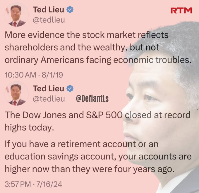 Hypocrite Ted Lieu says one thing during Trump era, says the opposite during Biden term.