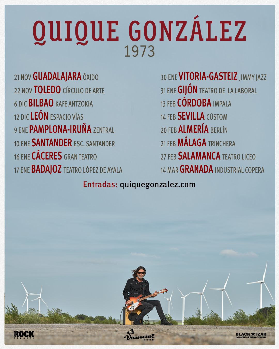 Primeras fechas de la gira de Quique González