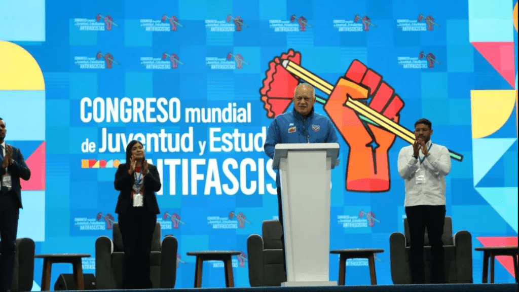 Diosdado Cabello habla ante congreso antifascista