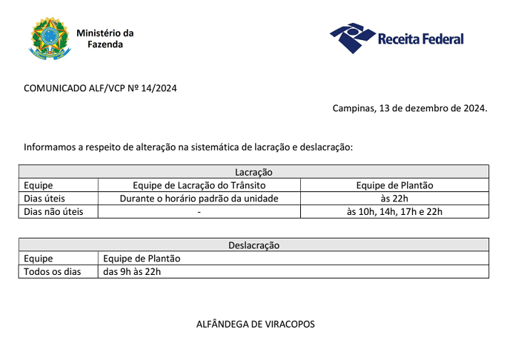 COMUNICADO ALF VCP