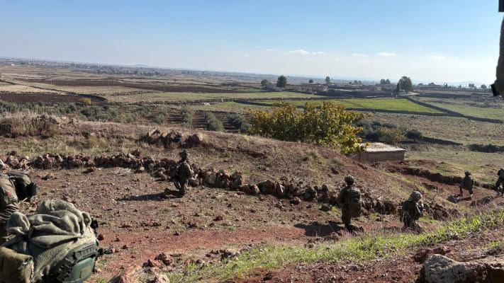 Activité des forces de la Division 210 dans la zone tampon entre Israël et la Syrie (photo : porte-parole de Tsahal)