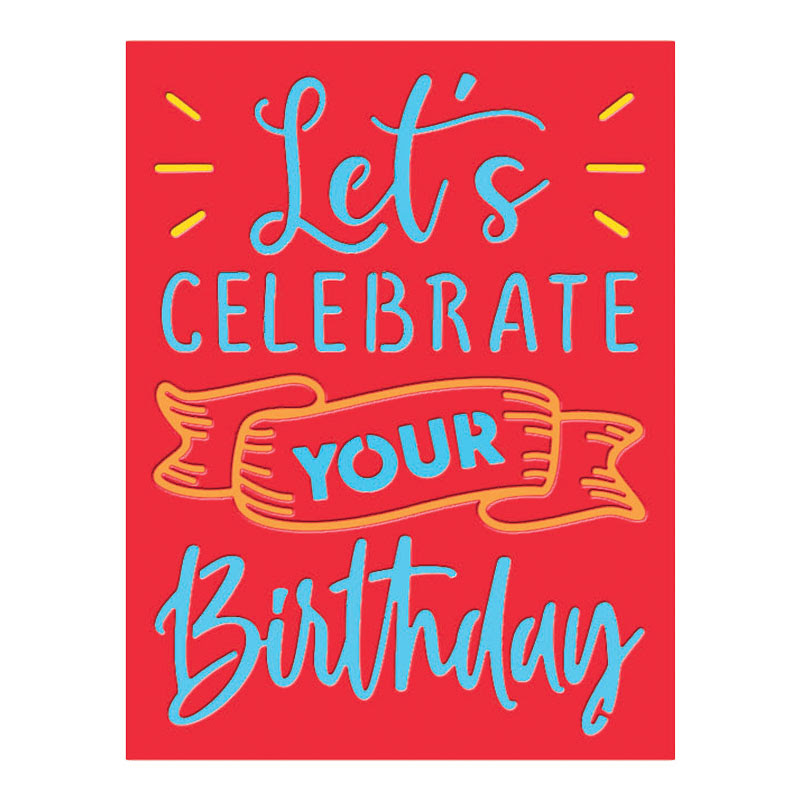 Image of Let's Celebrate Your Birthday Card Front Die Set