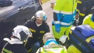  Herido un motorista en un accidente con dos coches en la M-213