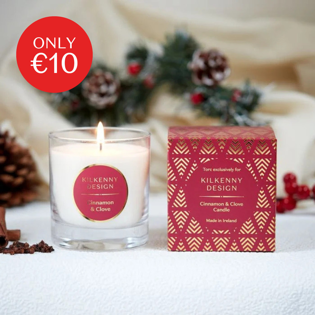 Image of Kilkenny Exclusive Cinnamon & Clove Candle