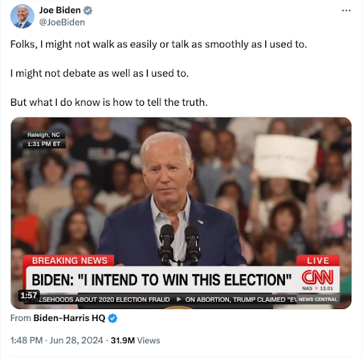 Tweet by Joe Biden