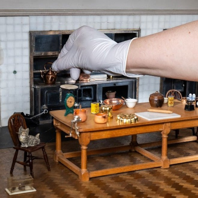 The kitchen in Queen Mary's Dolls' house