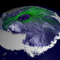 image of icesat-2 satellite data over Antarctica