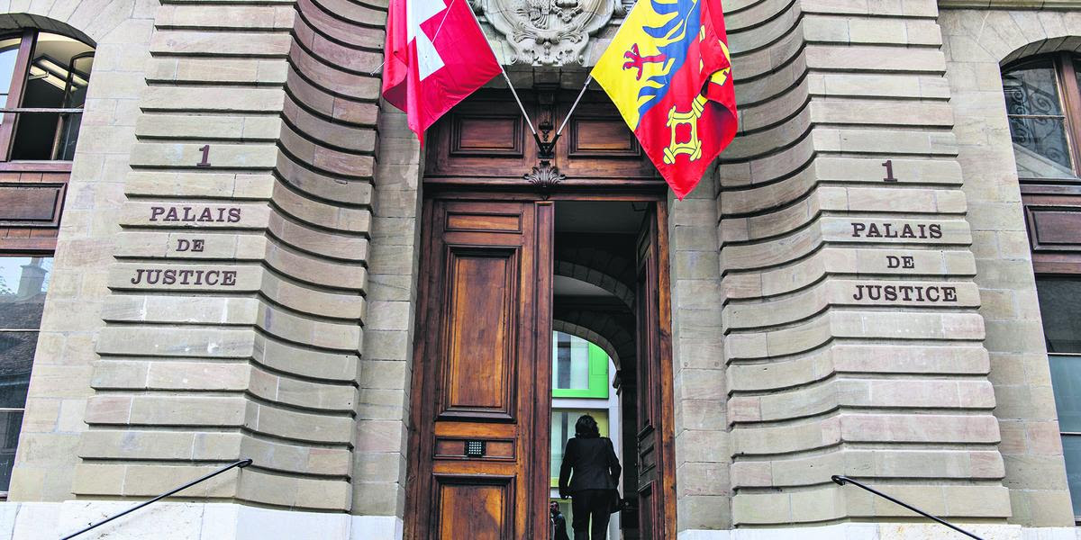 L’entrée du Palais de justice de Genève.