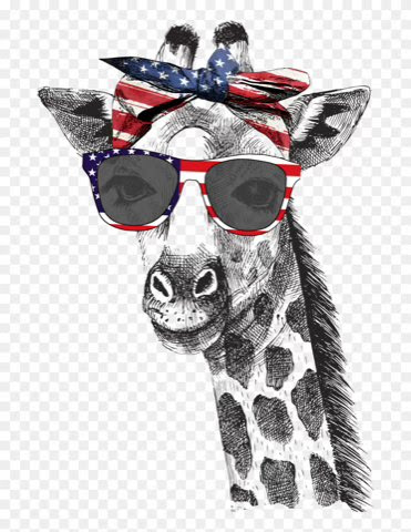 Giraffe-Patriotic