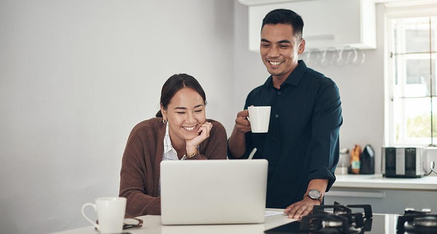 Parents watching webinar