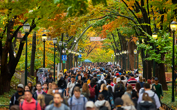 Students on Locust Walk