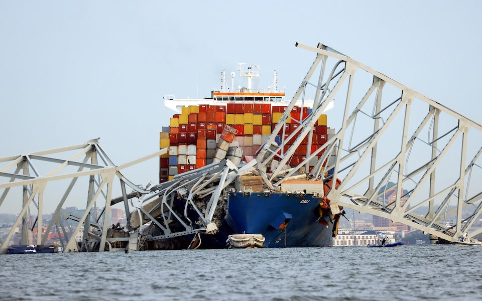 The Dali cargo vessel, which crashed into Baltimore's Francis Scott Key Bridge and caused it to collapse.