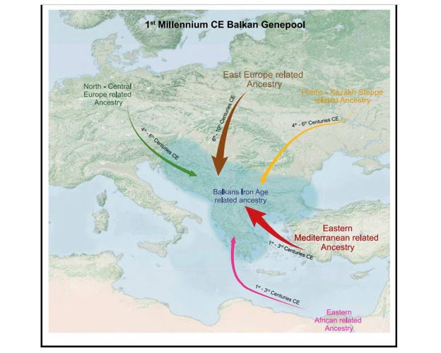Mapa de las migraciones en los Balcanes