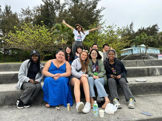 Youth Forum group at the beach