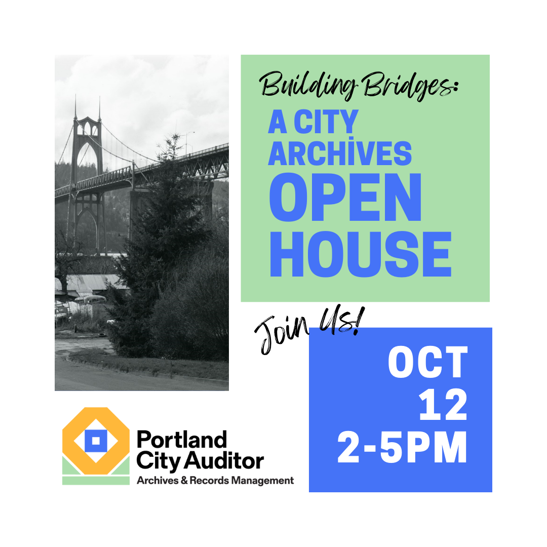 Flyer invitation to the 2024 Archives Open House on October 12 from 2 to 5 PM