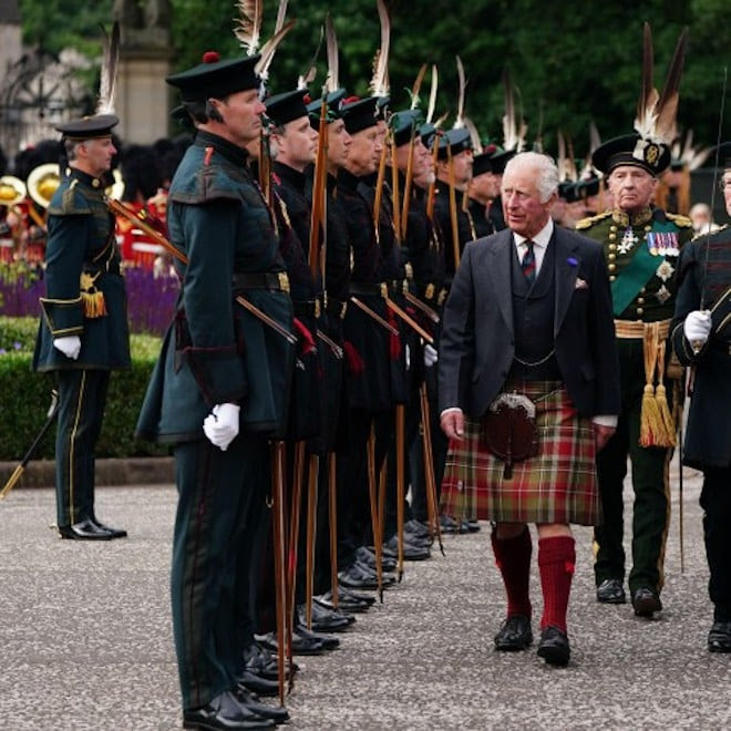 His Majesty The King at the Ceremony of the Keys at the Palace of Holyroodhouse