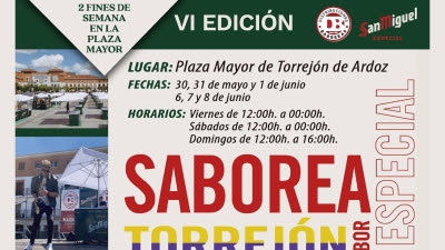 Torrejón.- Saborea Torrejón se instala en la Plaza Mayor este fin de semana con tapas, música en directo y actuaciones