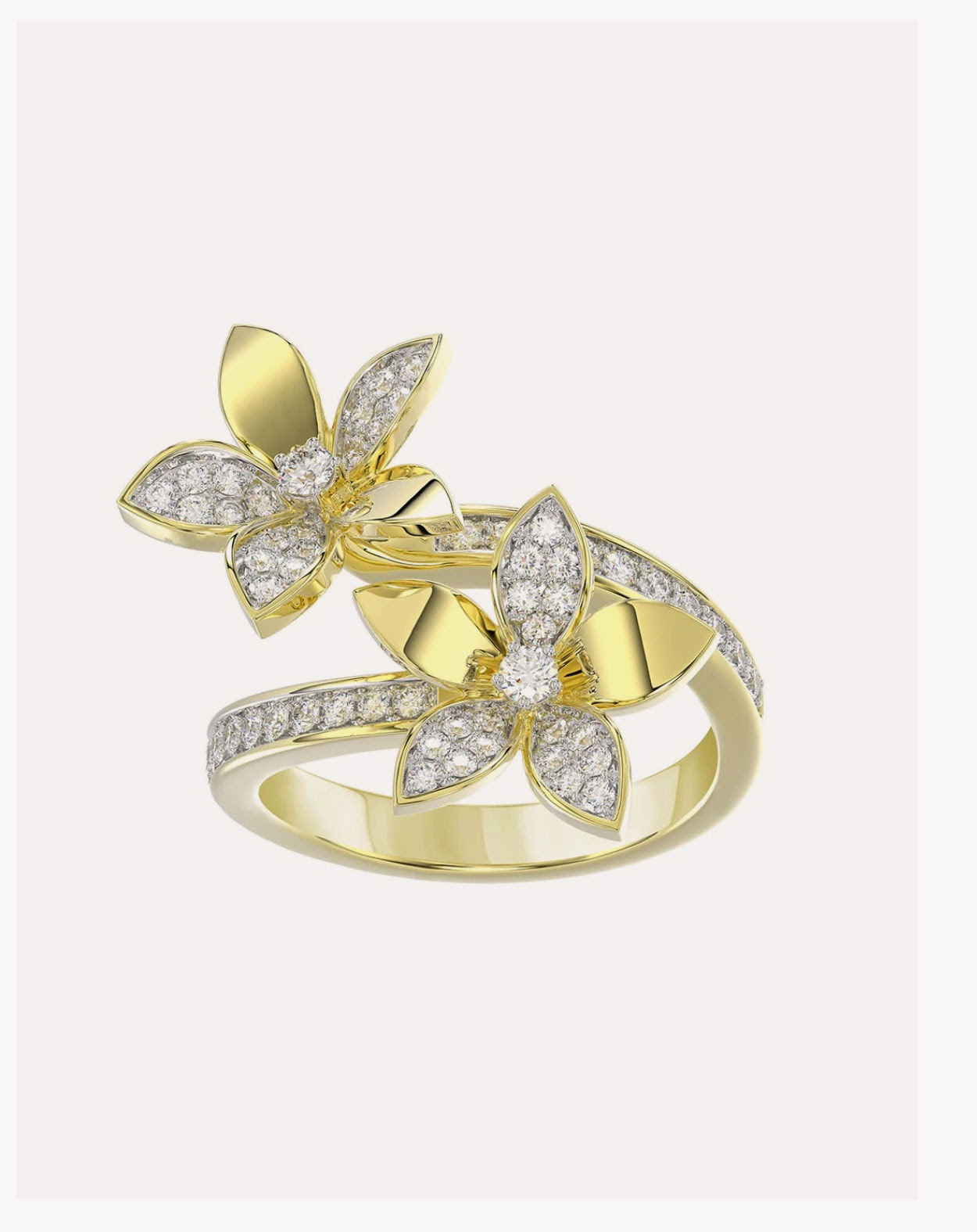 Wild Flower Yellow Gold Ring