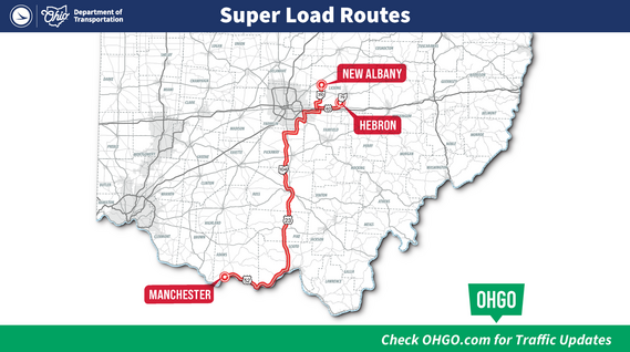 Superload Map Southern Ohio - HOIA