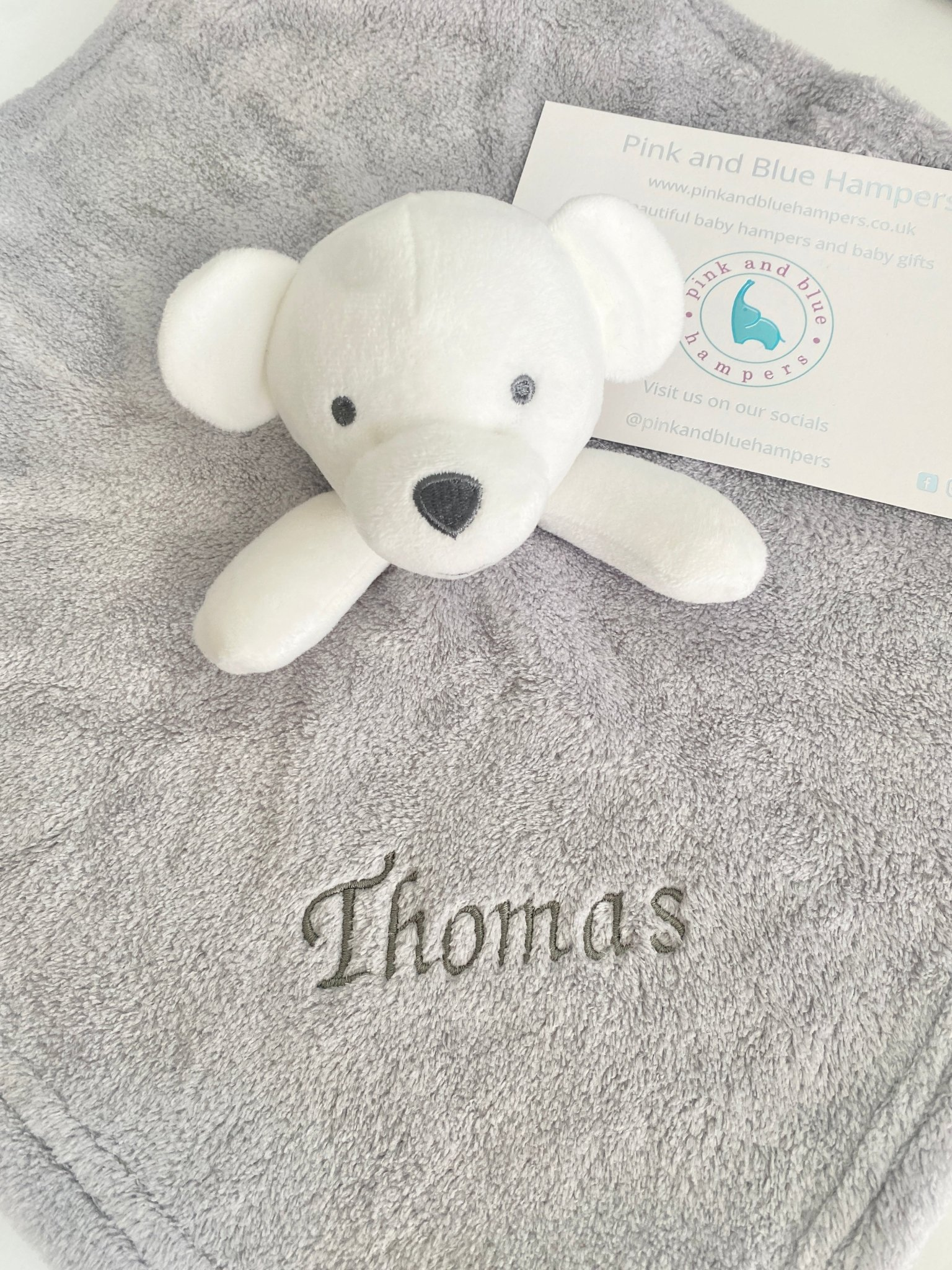 Personalised Baby Comforter from PinkandBlueHampers