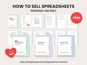 how to sell spreadsheets