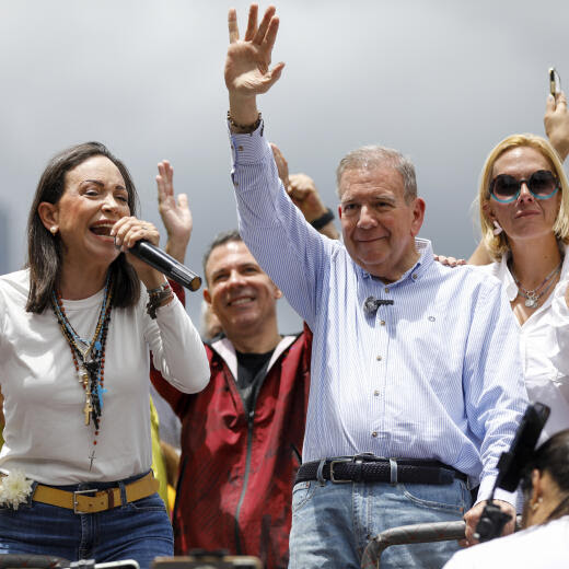 Maria Corina Machado et Edmundo Gonzalez le 30 juillet 2024 à Caracas.