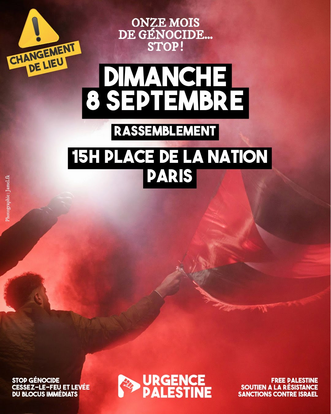 Dimanche 8 septembre, Nation 15h