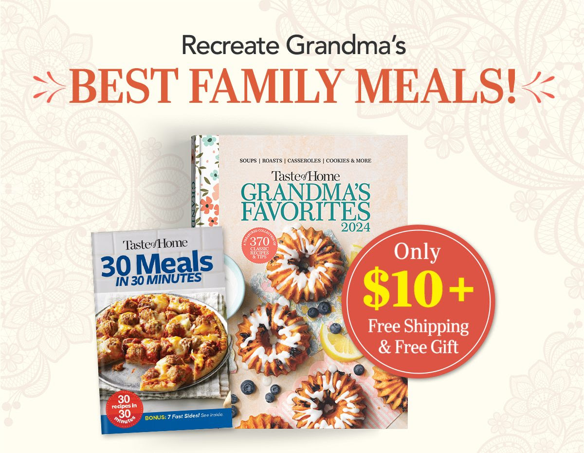 Recreate Grandma's BEST FAMILY MEALS! Only $10 + FREE Shipping + FREE Gift