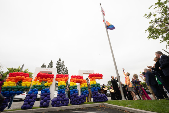 Hahn raises pride flag over LACOE