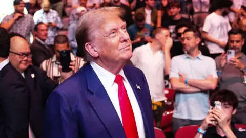 Getty Images Donald Trump at a UFC event in New Jersey on 1 June