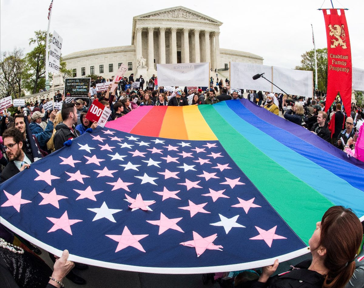 Photo of proposed gay USA flag/