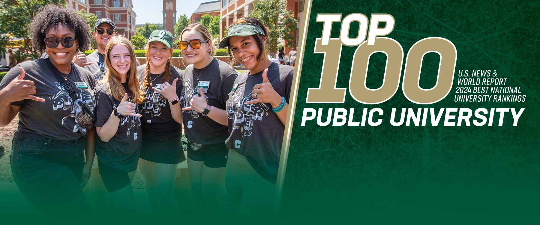 Photo of UN Charlotte ranking top 100 public universities in the U.S. 