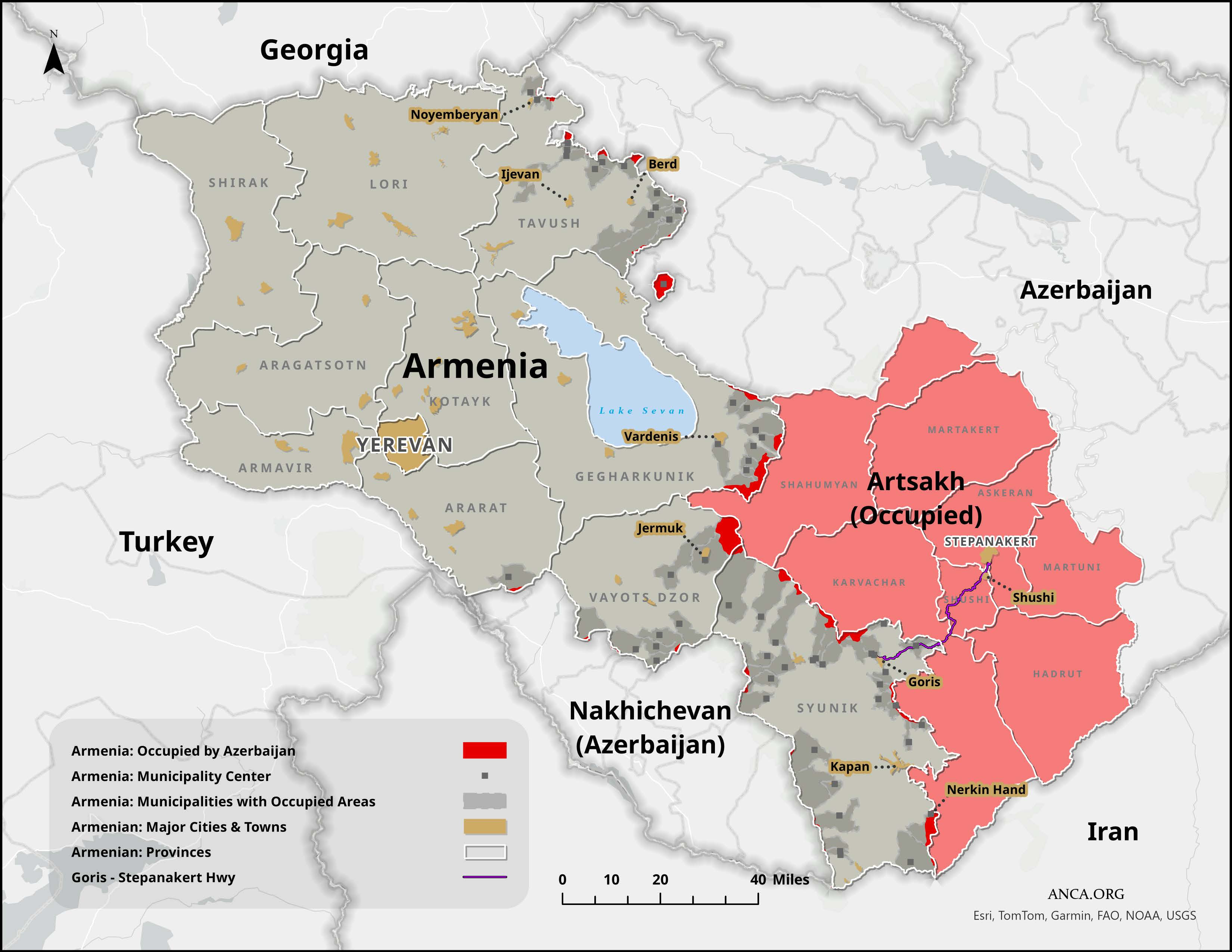Carte du Caucase ANCA Minasian