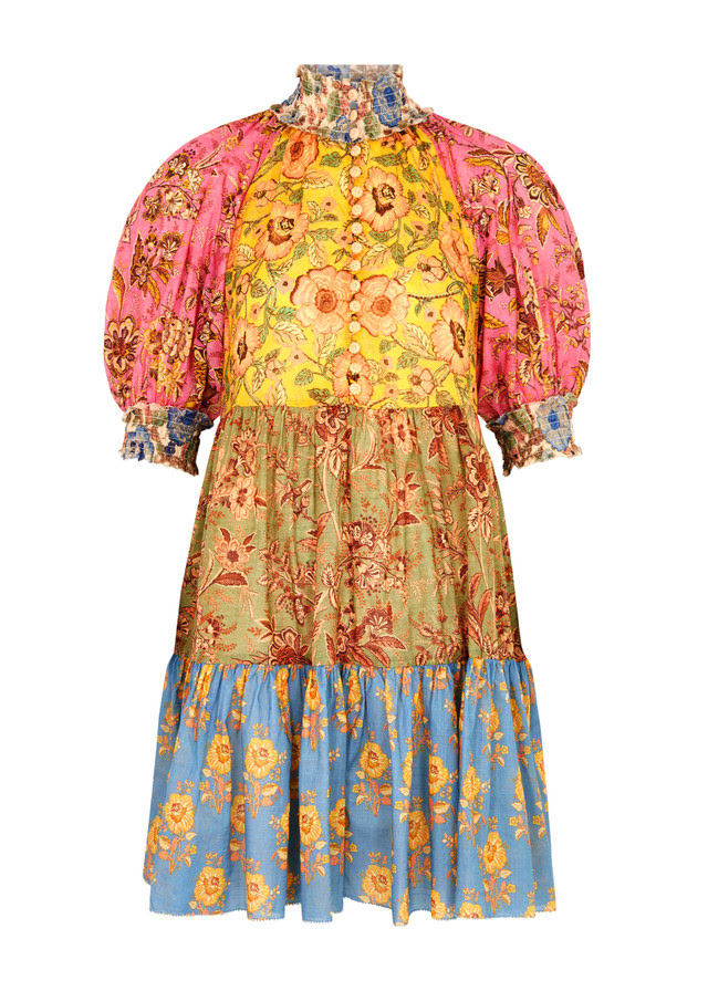 ZIMMERMANN Junie floral-print cotton mini dress