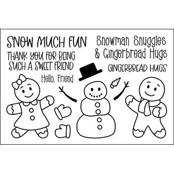 Image of Gingerbread Snow Fun Clear Stamp Set