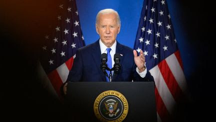 Présidentielle américaine : en conférence de presse, Joe Biden, de plus en plus contesté, commet de gros lapsus mais réaffirme vouloir 'finir le travail'