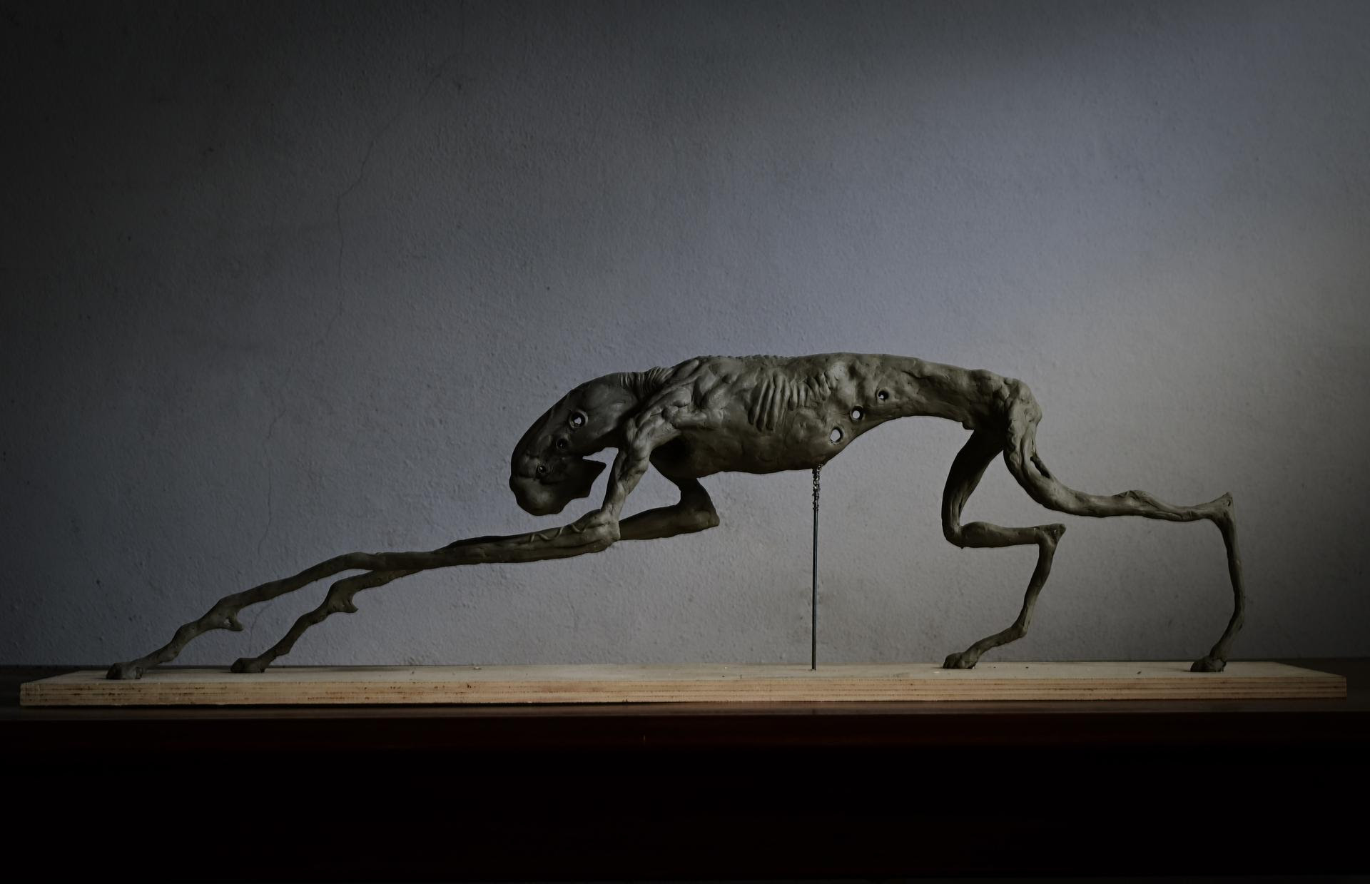 Claudio Magrassi, CANIFORME, bronzo, 95x28,5x19 cm, 2024