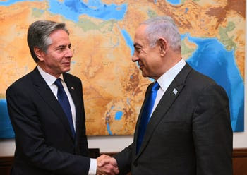 U.S. Secretary of State Antony Blinken and Prime Minister Benjamin Netanyahu, on Wednesday.