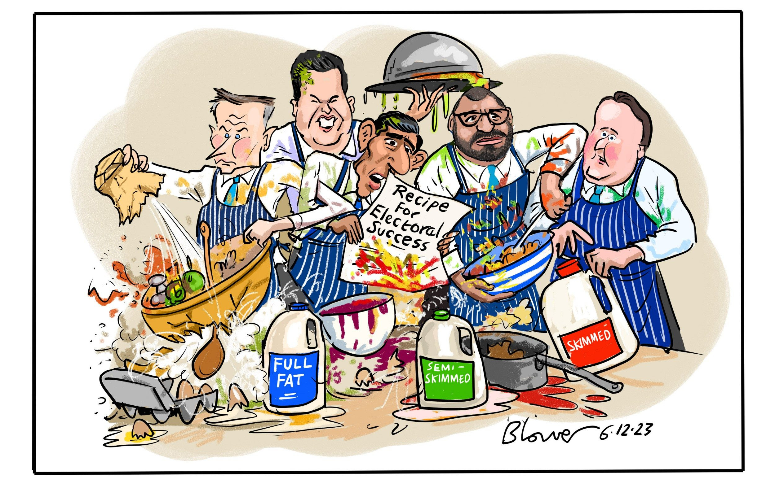 Leading Tories are depicted as chefs creating a 'recipe for electorial success'