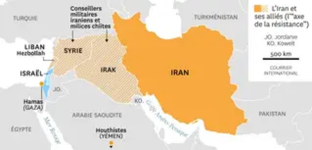L’Iran et ses alliés : l’“axe de la résistance”.