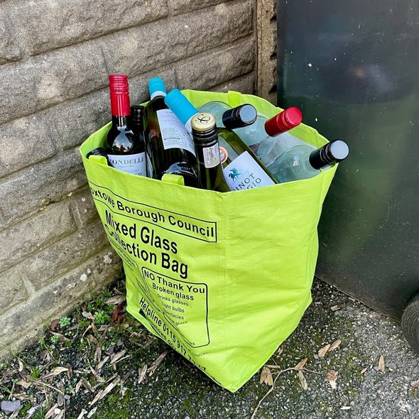 Glass recycling online bag