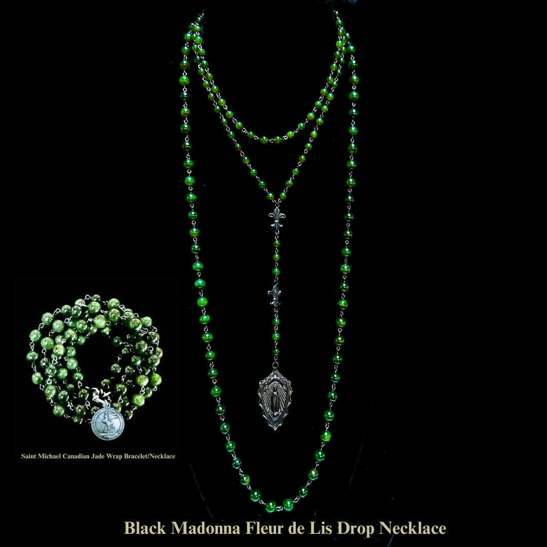 Black Madonna Jade Necklace