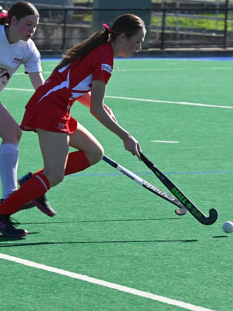 Scarlett Madner has become a promising hockey player for Corio. Picture: Corio Hockey Club.